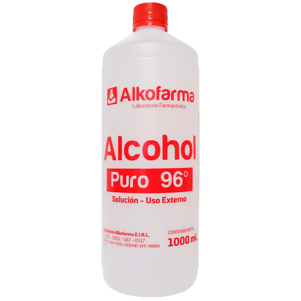X_alkofarma961000ml90537414 Alcohol de 96 Alkofarma 1 litro - Imagen 1