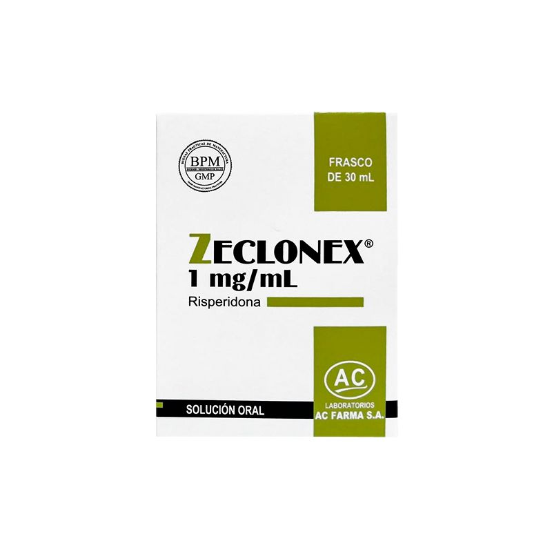 zeclonex 1mg-compressed ZECLONEX (RISPERIDONA 1MG/ML) - Imagen 1