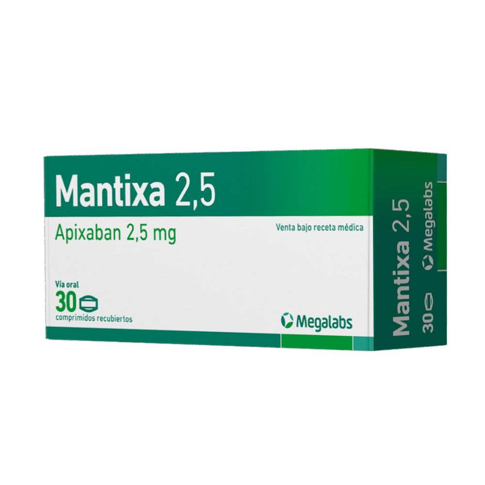 MANTIXA-2- MANTIXA 2.5MG (APIXABAN 2.5MG COMPRIMIDOS RECUBIERTOS) - Imagen 1
