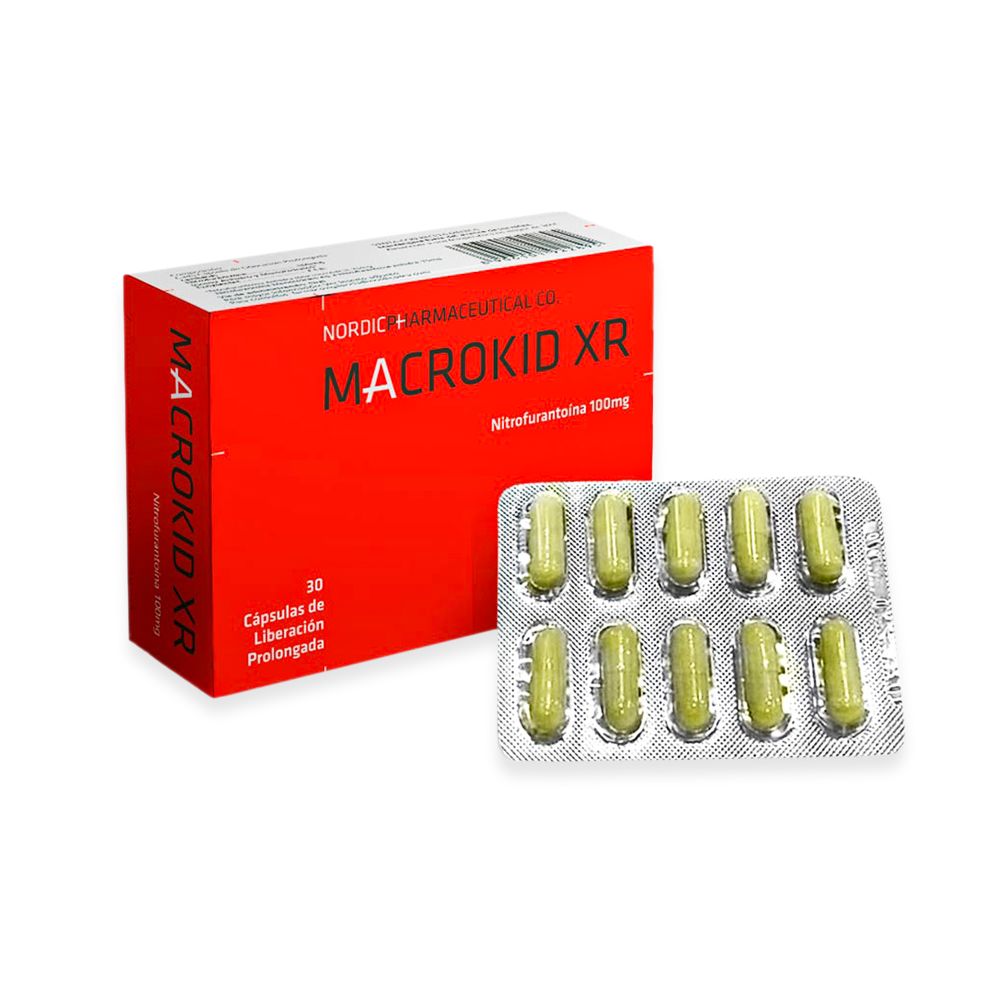 macrokid xr- MACROKID XR (NITROFURANTOINA 100MG) - Imagen 1