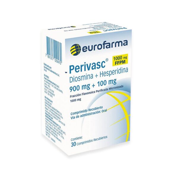 Venta Exclusivo de PERIVASC (DIOSMINA 900 MG + HESPERIDINA 100 MG ...