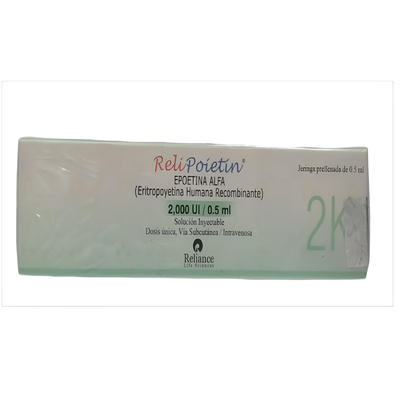 EPOETINA-OPCION-1 RELIPOIETIN (EPOETINA ALFA 2000 UI/ 0.5 ML) - Imagen 1