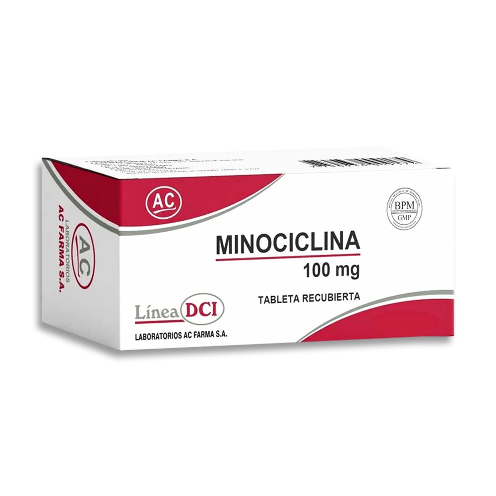 minociclina 100mg-compressed MINOCICLINA 100 MG (MINOCICLINA 100 MG) - Imagen 1