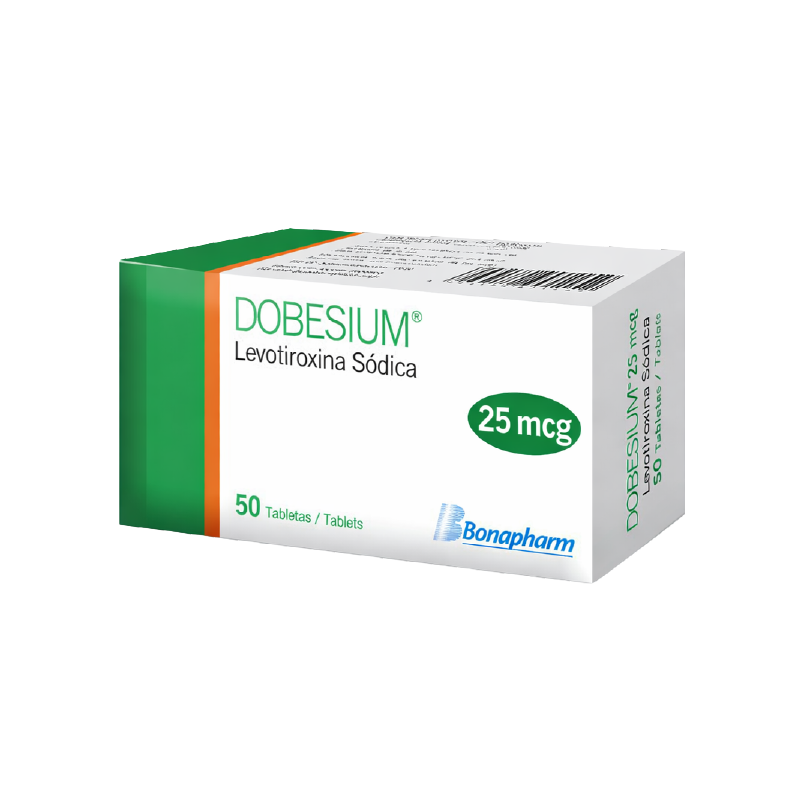 DOBESIUM 25mcg (1) DOBESIUM 25 MCG (LEVOTIROXINA SODICA 25 MCG) - Imagen 1