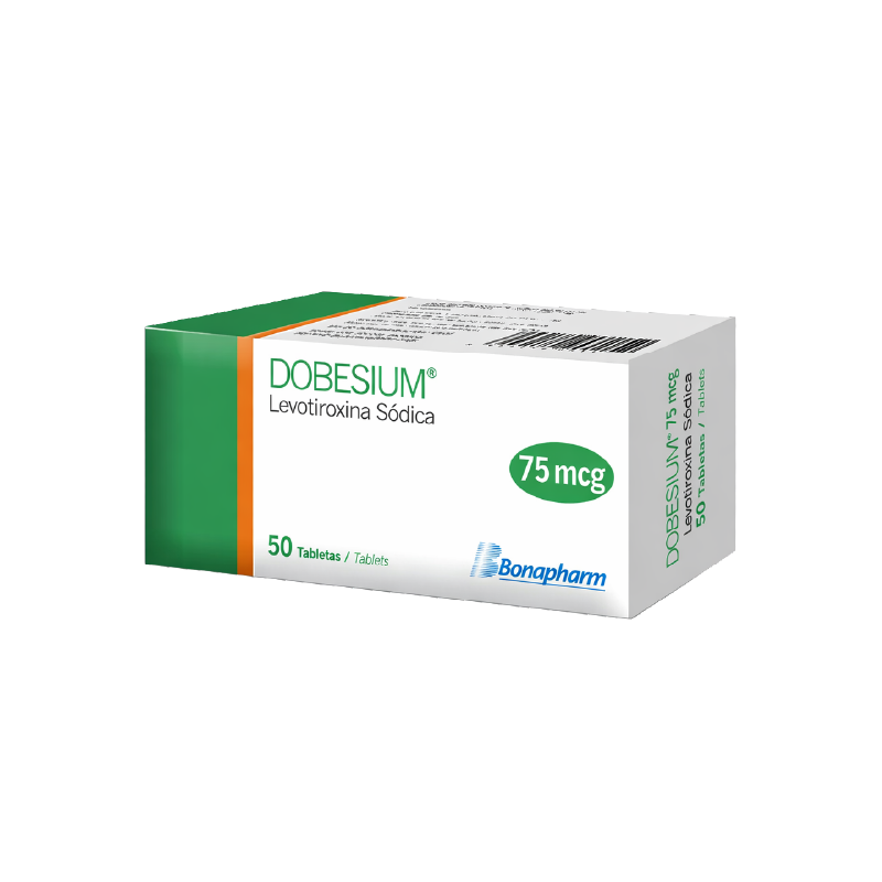 DOBESIUM 75mcg (1) DOBESIUM 75 MCG (LEVOTIROXINA SODICA 75 MCG) - Imagen 1