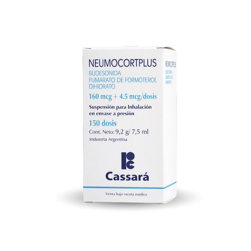 Neumocortplus 160 mcg (1) NEUMOCORTPLUS (BUDESONIDA / FUMARATO DE FORMOTEROL DIHIDRATO 160 MCG + 4.5 MCG / DOSIS) - Imagen 1