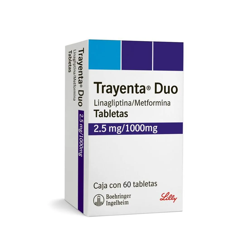 TRAYENTA DUO 2.5 mg TRAYENTA DUO LANAGLIPTINA 2.5MG + CLORHIDRATO DE METFORMINA 1000MG - Imagen 1
