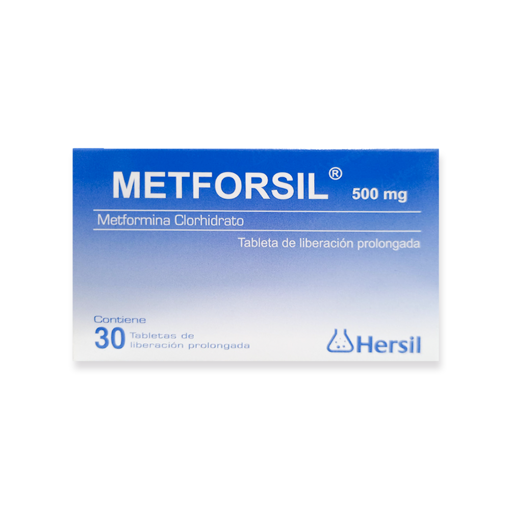 metforsil METFORSIL 500 MG (METFORMINA CLORHIDRATO 500 MG) - Imagen 1
