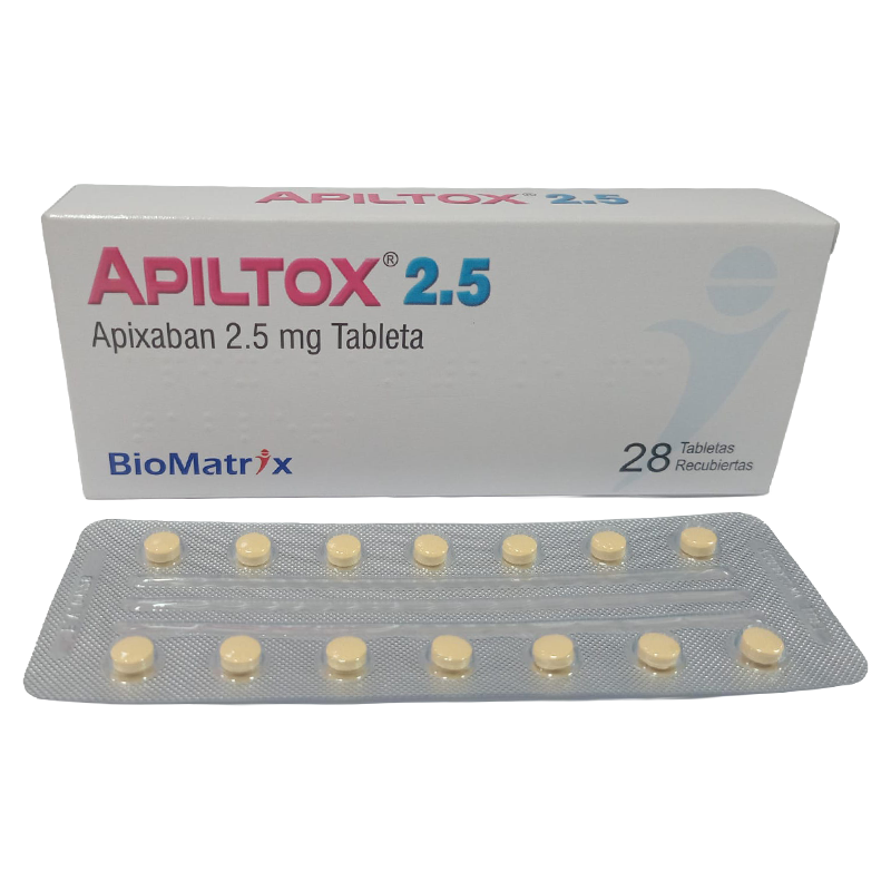 APILTOX 2.5 800X800 APILTOX 2.5 (APIXABAN 2.5MG) TABLETAS - Imagen 1