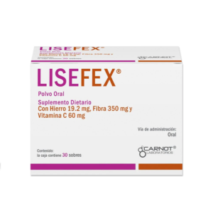 LISEFEX (SUPLEMENTO NUTRICIONAL CON HIERRO 19.2 MG + FIBRA 350MG + VITAMINA C 60 MG) POLVO ORAL