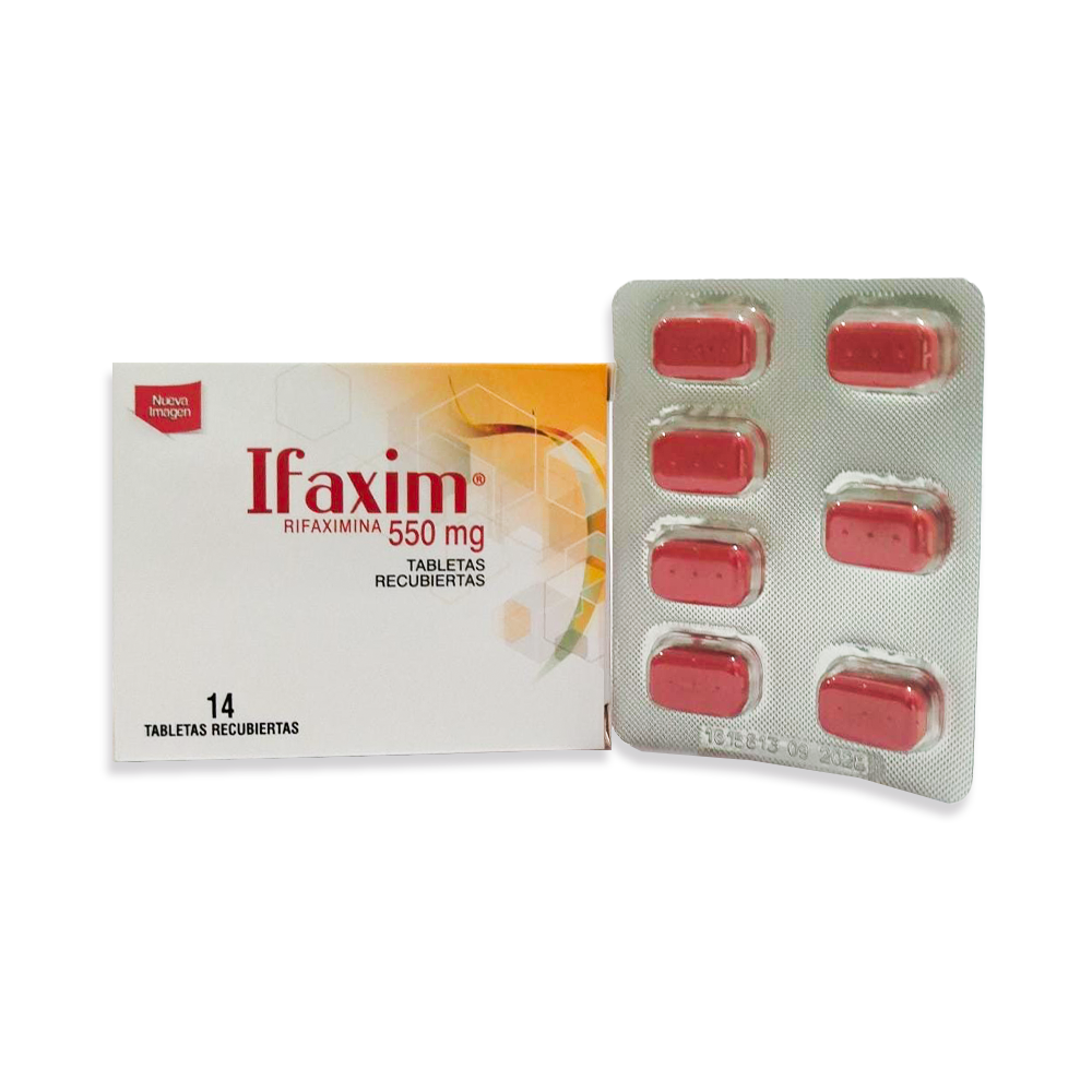 ifaxim 550 IFAXIM (RIFAXIMINA 550 MG) BLISTER X 7 TABLETAS RECUBIERTAS - Imagen 1